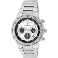 Le Chateau 5442M Sil Amp Blk Men'S 5442M Silandblk Cautiva Chronograph Stainless Steel Watch