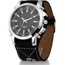 Leather Fashion Oversized Men Quartz Luminous Hands Wrist Watch SeÃ±oras