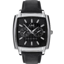 Limit Men's Quartz Watch With Black Dial Analogue Display And Black Strap 5888.25