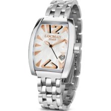 Locman Designer Women's Watches, Panorama Mother-of-Pearl Dial Bracelet Dress Watch