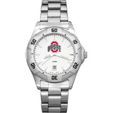 LogoArt College All-Pro Men's Watch Team: Ohio State University, Color: Chrome