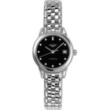 Longines Flagship Black Dial Diamond Ladies Watch L42744576