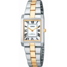 Lorus Ladies Two Tone Classic Bracelet Watch Rta03ax9 Slver/gold Rrp Â£49.99