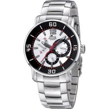 Lotus Men's Multifunctionl15429/3 Silver Stainless-steel Quartz Watch White Dial