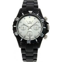 LTD-030202 LTD Watch Unisex With Black Bezel And Silver Dial Plastic W...