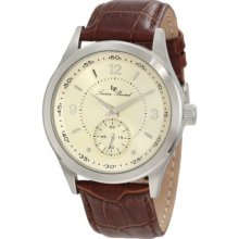 Lucien Piccard Men's 11606-020 Grande Casse Champagne Dial Brown Leather Watch