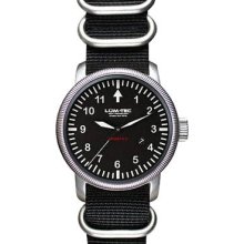 Lum-Tec Mens Combat B12 Automatic Analog Stainless Watch - Black Nylon Strap - Black Dial - LTB12