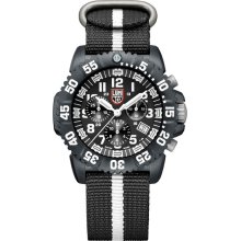 Luminox Mens Colormark Analog Stainless Watch - Two-tone Nylon Strap - White Dial - 3081.NATO