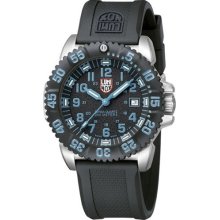 Luminox Mens EVO Navy SEAL Colormark Stainless Watch - Black Rubber Strap - Blue Dial - L3153