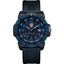 Luminox Mens Navy SEAL Colormark Chronograph Stainless Watch - Black Rubber Strap - Black Dial - L3053.NB