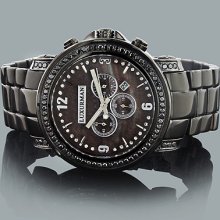 Luxurman Watches Review: Mens Black Diamond Watch 3ct