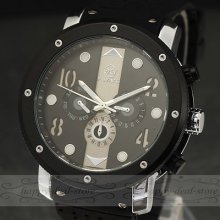 Luxury Blk Bezel Oversize Auto Mechanical Men Sport Watch Case Clock Calendar Xl