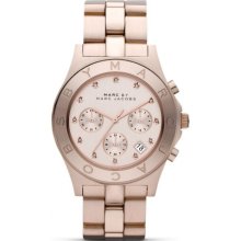 Marc by Marc Jacobs 'Blade' Crystal Index Rose Gold Ladies Watch MBM3102