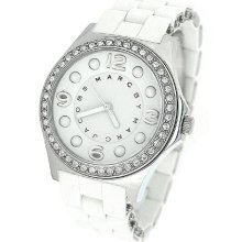 Marc By Marc Jacobs Women Mbm2535 White Dial Crystals Watch