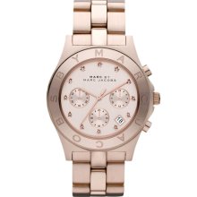 MARC by Marc Jacobs 'Blade' Crystal Index Watch Rose Gold