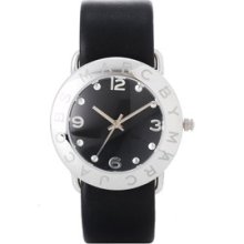 Marc Jacobs Amy Watch 36MM Adult Unisex Watches - black / silver