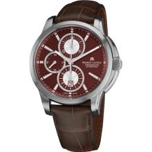 Maurice Lacroix Men's 'Pontos' Chronograph Brown Strap Watch