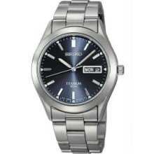 Menandamp;apos;s Titanium Quartz Dark Blue Dial - Watch