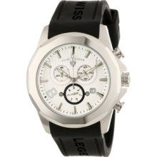 Men's 10042-02 Monte Carlo Chronograph White Textured Dial Black