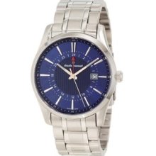 Men's 52004 3 BUIN Classic Gents Blue Dial Dual Time Stainless Steel