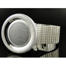 Mens 52mm Bezel I Gucci Digital White Genuine Diamond Watch 7 Ct