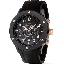 Men's Black & Goldtone Ace Watch