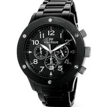 Men's Black & Silvertone Ace Watch