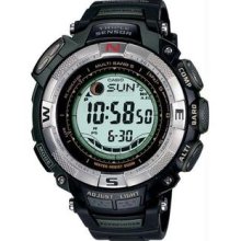 Men's Black Multi-Band Triple Sensor Atomic Solar