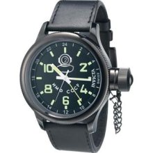 Men's Black Stainless Steel Russian DIver Swiss Quartz Leather