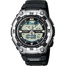 Men's casio analog digital watch. aqw100-1a