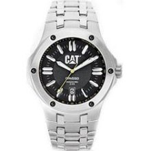 Men's caterpillar yellow steel navigo watch cat a1 141 11 124