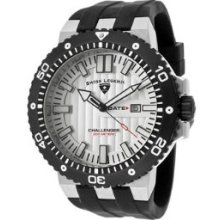 Men's Challenger Light Silver Textured Dial Black Silicone ...