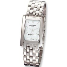 Mens Charles Hubert Solid Stainless Steel White Dial Watch No. 3666-W/M