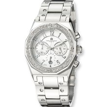 Mens Charles Hubert Stainless Steel Crystal Chronograph Watch