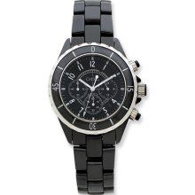 Mens Chisel Black Ceramic and Dial Chronograph