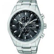 Mens Citizen Eco-drive World Chronograph A-t Watch, At8010-58e