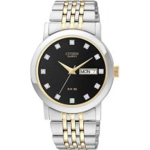 Men's Citizen Quartz Day-date Stainless Steel Watch