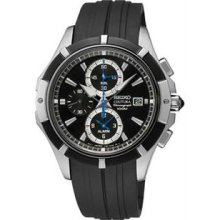 Men's Coutura Stainless Steel Case Alarm Chronograph Black Dial