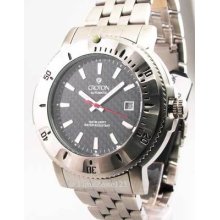 Mens Croton Steel Automatic Date Watch Ca301124ssbk