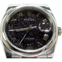 Mens Diamond Rolex Watch Collection Datejust Steel 116200 BKJRO