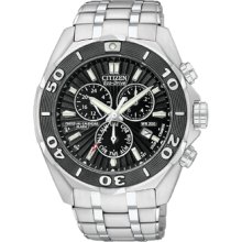 Mens Eco-Drive Signature Perpetual Calendar Stainless Steel Bracelet Black Dial Watch