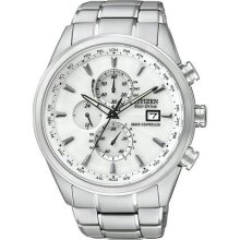 Men's Eco-Drive Stainless Steel Case and Bracelet Radio Controlled Chronograph S