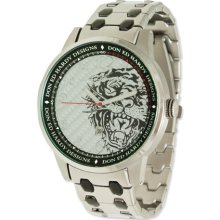 Mens Ed Hardy Midnight Silver Watch - Silver - Sterling Silver