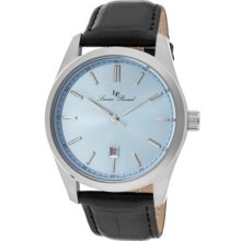 Men's Eiger Light Blue Dial Black Genuine Leather ...