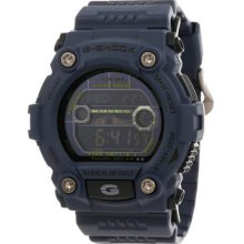 Men's G-Shock Plastic Resin Case and Bracelet Navy Blue Digital Dial Alarm