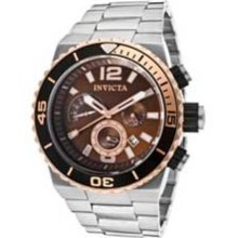 Men's Invicta Pro Diver Chronograph Watch with Brown Dial (Model:
