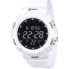 Men's Multi-Functional And Water Plastic Resistant Band Digital Automatic Sport Watches