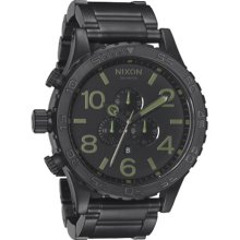 Men's Nixon 51-30 Chrono Matte Black/Surplus Watch