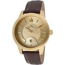 Men's Pizzo Gold Dial Brown Genuine Leather ...