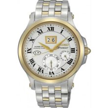 Men's Premier Kinetic Perpetual Two Tone Stainless Steel Case and Brac